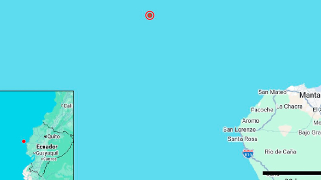 Sismo de magnitud 4,3 se registra frente a las costas de Manta, en Manabí